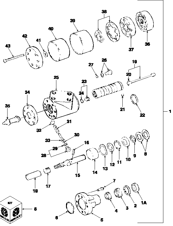 03B02 FRONT AXLE STEERING MOTOR, TRW