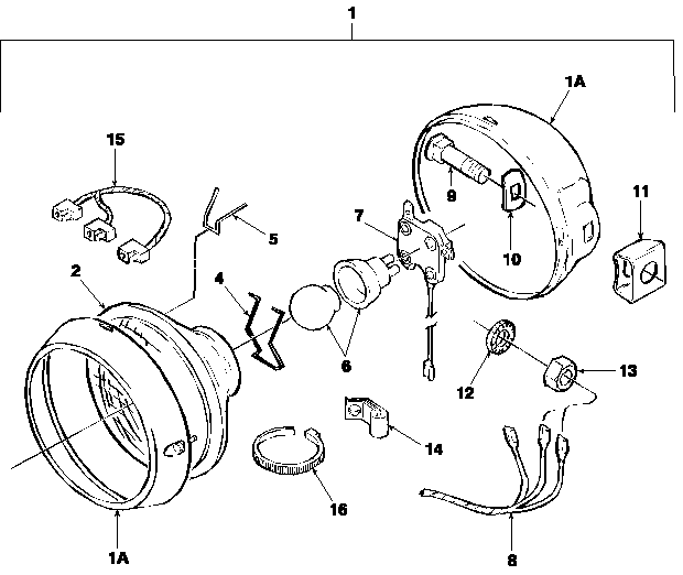 11C03 HEADLAMP, SIDE MOUNTED, ROW