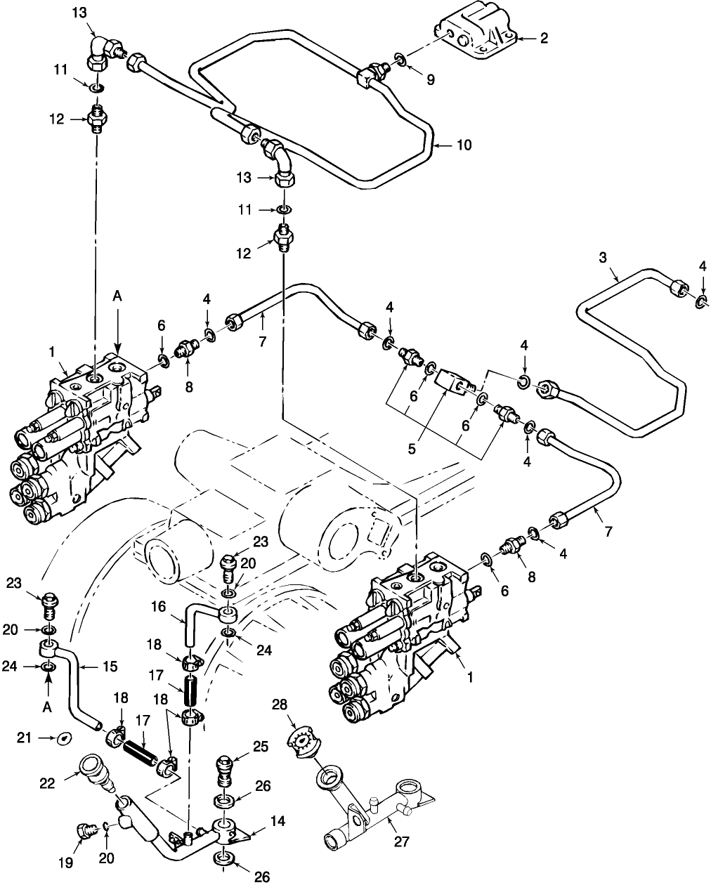 05E01 REMOTE CONTROL TUBING, W/TANDEM PUMP