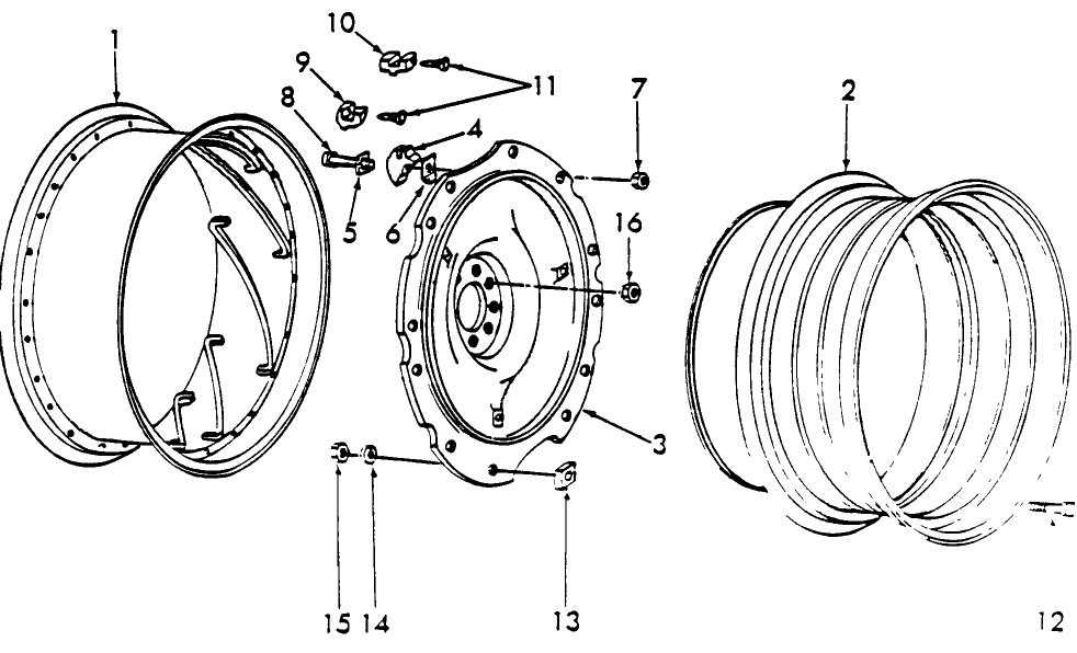 01B05 REAR WHEELS, DUAL POWER ADJUSTABLE - 6600, 7600, 5600, 5700, 6700, 7700