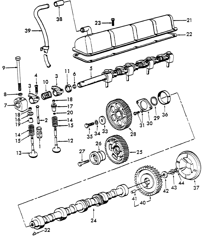 06C02 CAMSHAFT, ROCKER ARM, VALVES & RELATED PARTS, 4 CYLINDER ENGINE