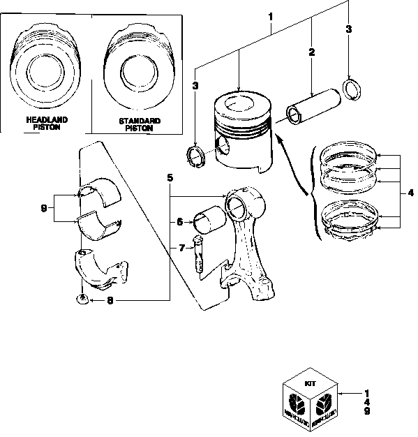 06D02 PISTONS & CONNECTING RODS, DIESEL - EXCEPT 7600, 7700