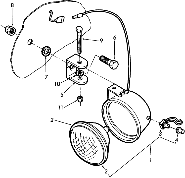 11M05 IMPLEMENT LAMP ASSEMBLY, U.S.