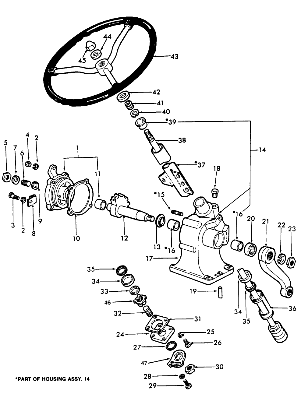 03B03 ROW CROP STEERING GEAR & RELATED PARTS