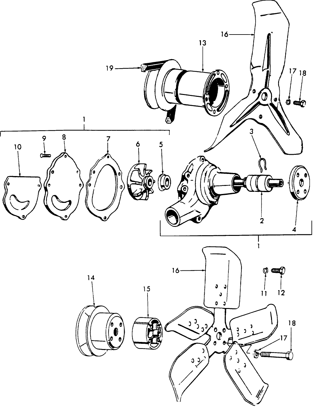 08B02 WATER PUMP & RELATED PARTS 55/64