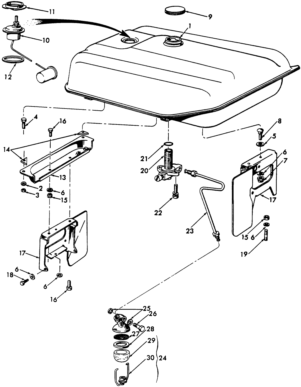 09A01(B) FUEL TANK LINES & RELATED PARTS, GAS 55/