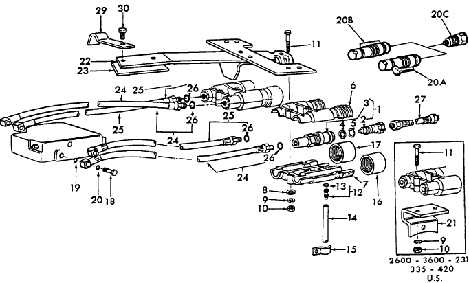 05K03 REMOTE CYLINDER COUPLING KITS, DOUBLE ACTING, ACCESSORY