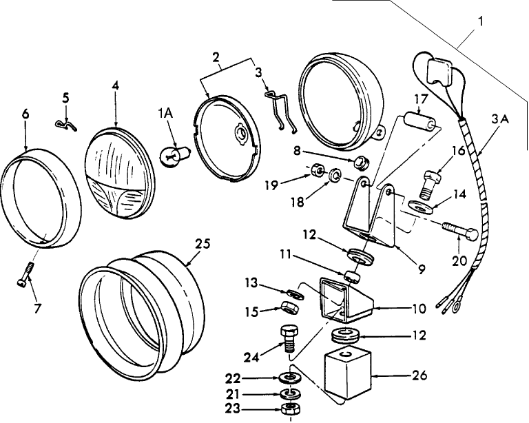 11C04 HEADLAMP ASSEMBLY, FRONT MOUNTED ECE, NH-E - EXCEPT 231, 531