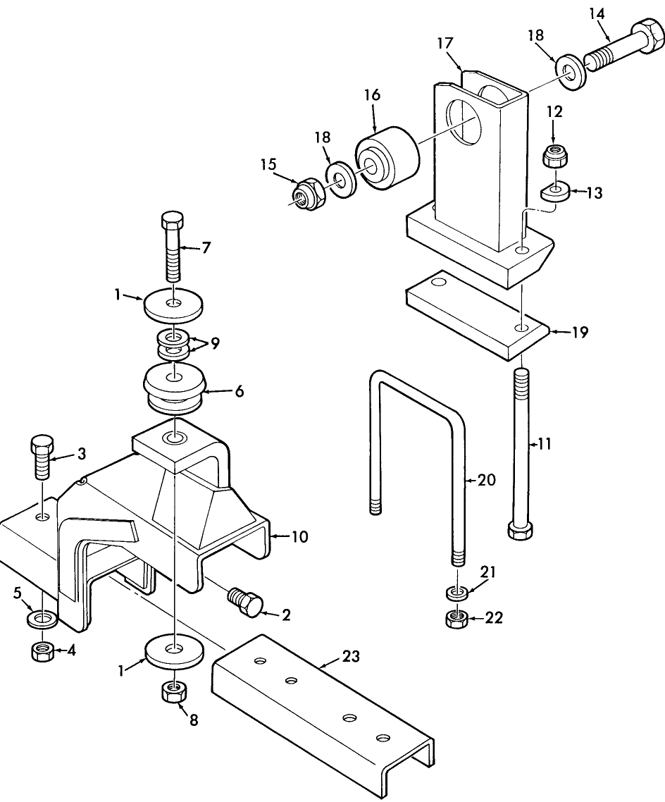 15B15 MOUNTING BRACKETS, LP CAB