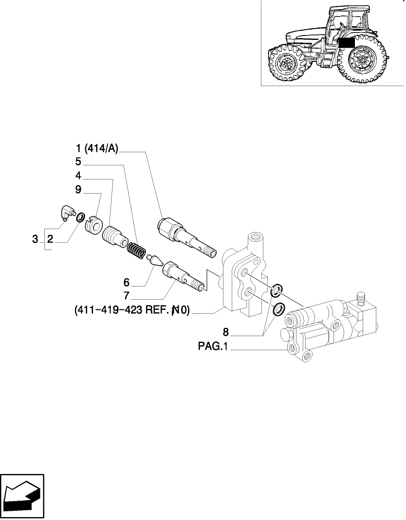 418(02) TRAILER BRAKE VALVE (WITH DISTRIBUTOR - DE LUXE)  ITALY