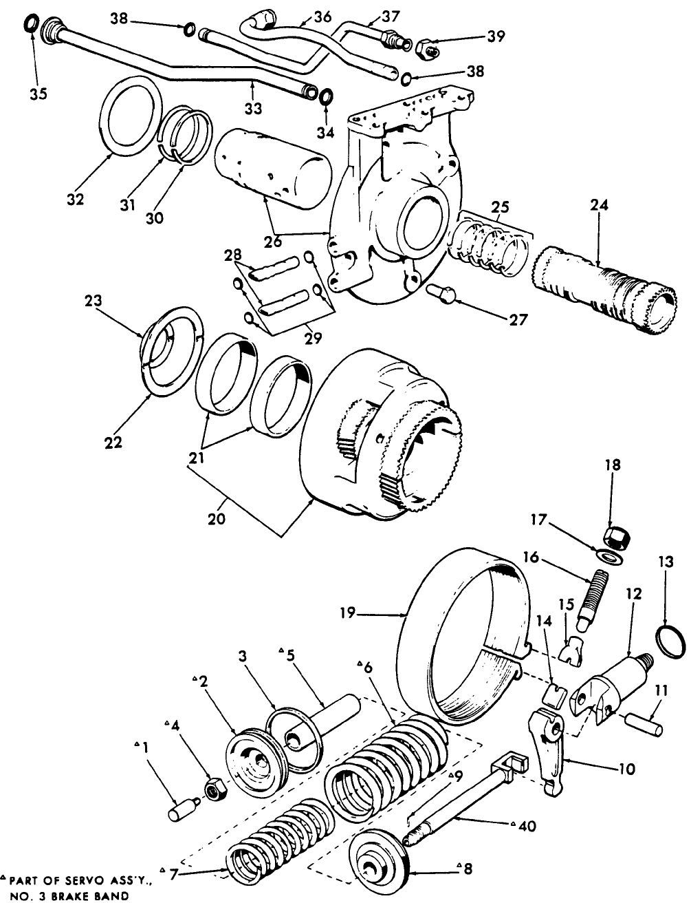 07D04 DISTRIBUTOR, C CARRIER, #3 BRAKE BAND & RELATED PARTS 59/62