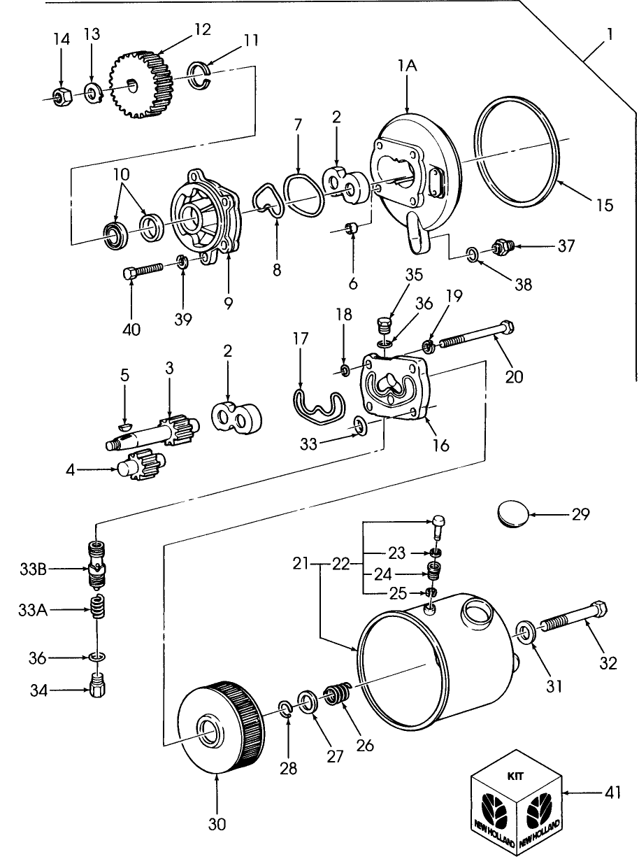 03C01 FRONT AXLE POWER STEERING PUMP & RESERVOIR