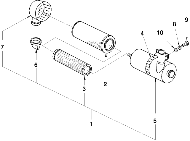 09D02 AIR CLEANER ASSEMBLY, PLASTIC CASE, (AIR MAZE)