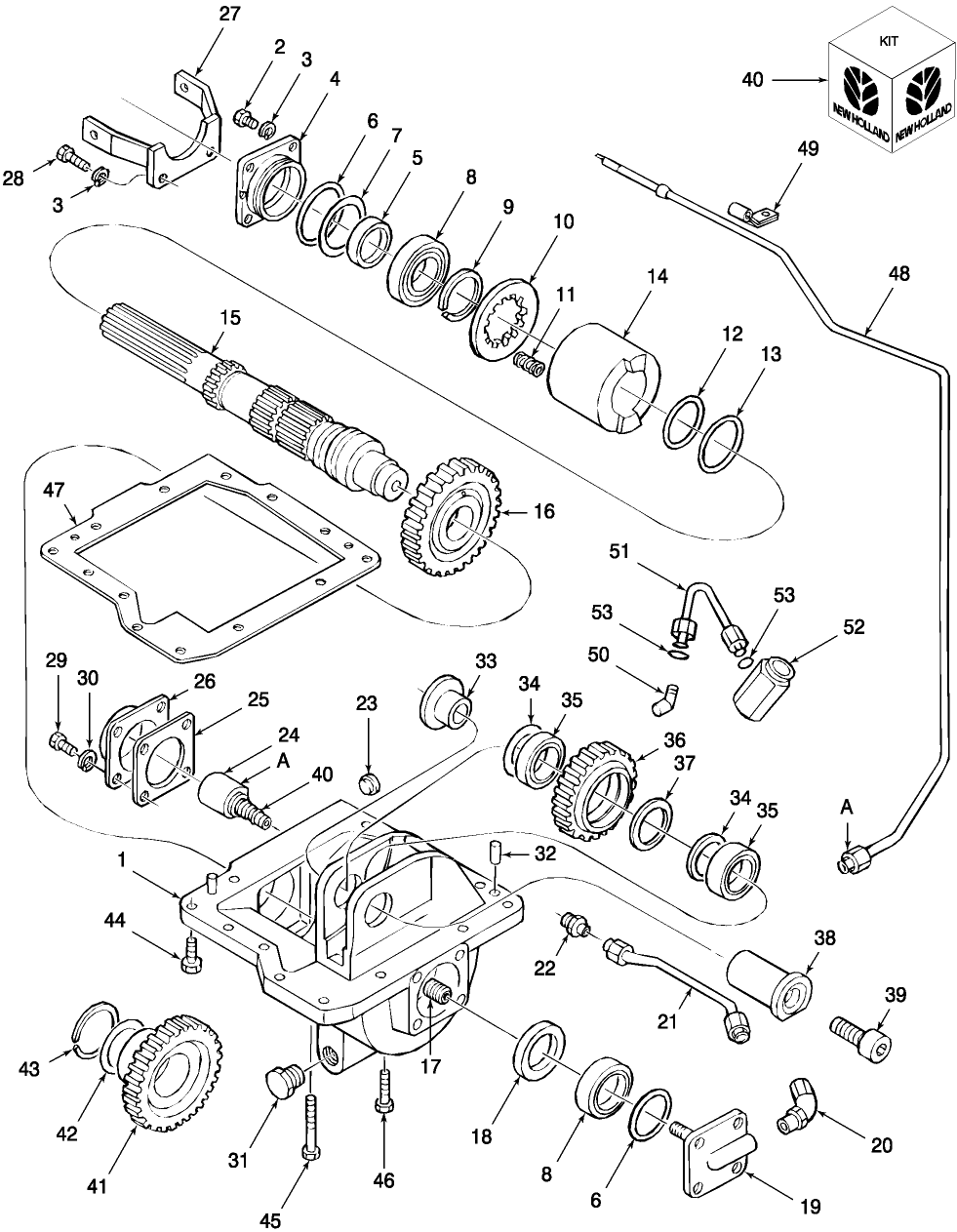 03D07(A) TRANSFER BOX & RELATED PARTS, W/8 X 2 OR 16 X 4 TRANSMISSION