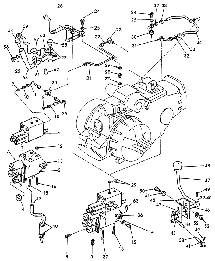 05E01(B) DELUXE REMOTE CONTROL VALVE & RELATED PARTS, W/3 & 4 SPOOL - 7810, 7910, 8210