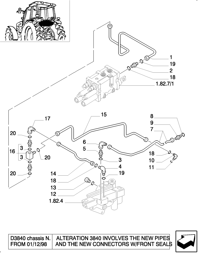 821(13) LOAD SENSING CLOSED CENTRE (CCLS) HYDRAULIC LIFT - GEARBOX LUBRICATION PIPING