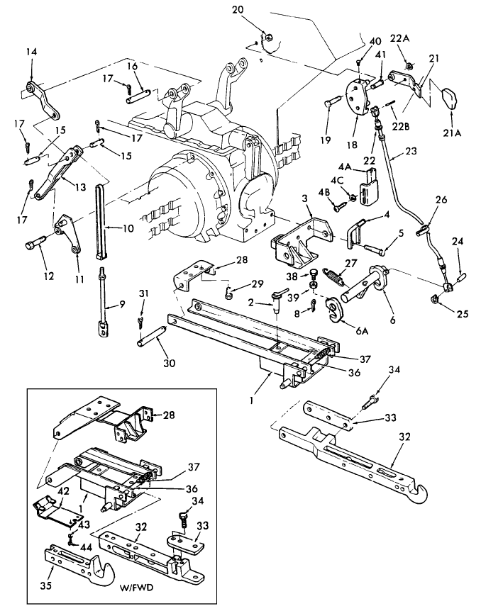 05G03 AUTOMATIC PICK-UP HITCH W/SWINGING DRAWBAR (NH-E) - 7810, 7910, 8210