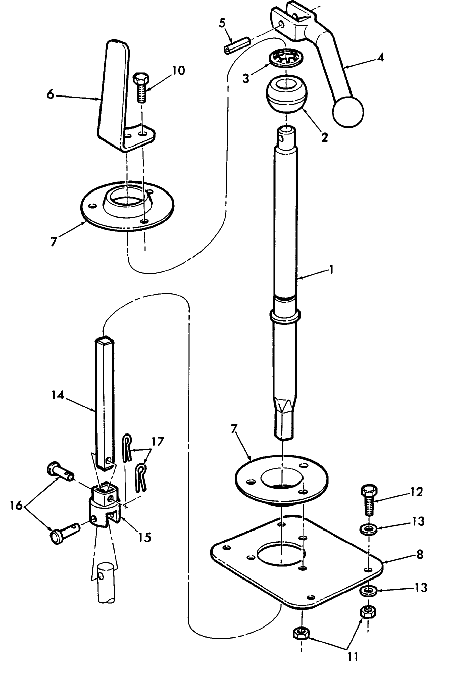 05H01 IN-CAB HYDRAULIC LIFT LEVELING LINKAGE - 7910, 8210