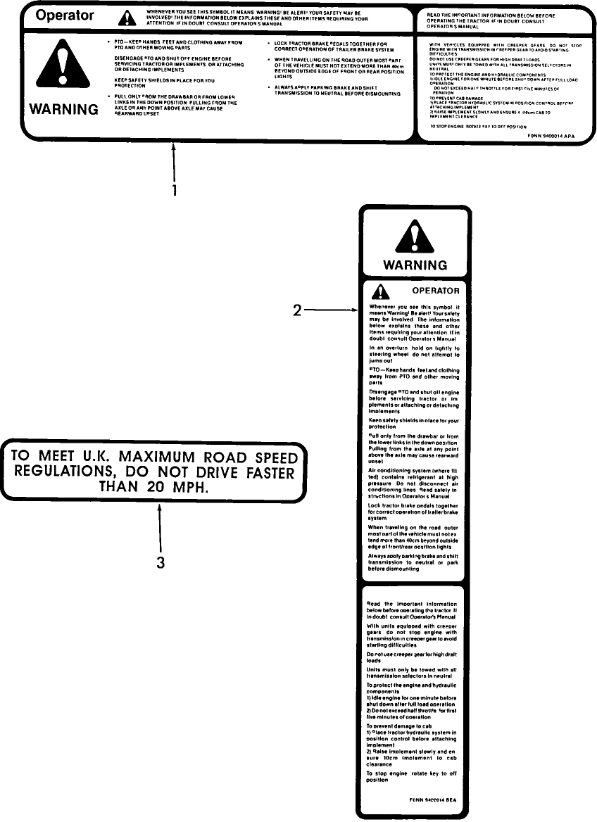 16B04 WARNING INSTRUCTION, NH-E