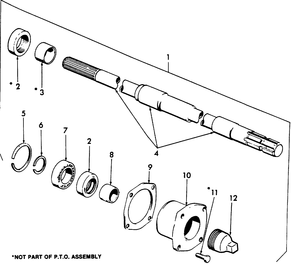 07E03 1-3/8" PTO ASSEMBLY & RELATED PARTS 57/