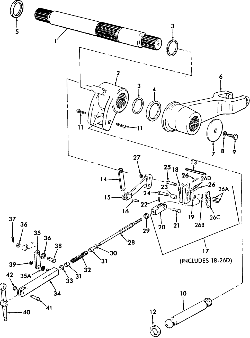 05J02 HYDRAULIC LIFT SHAFT & RELATED PARTS