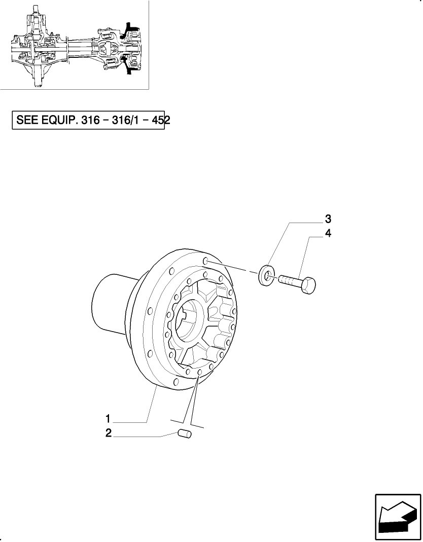 1.40.0/03 4WD FRONT AXLE - HUB