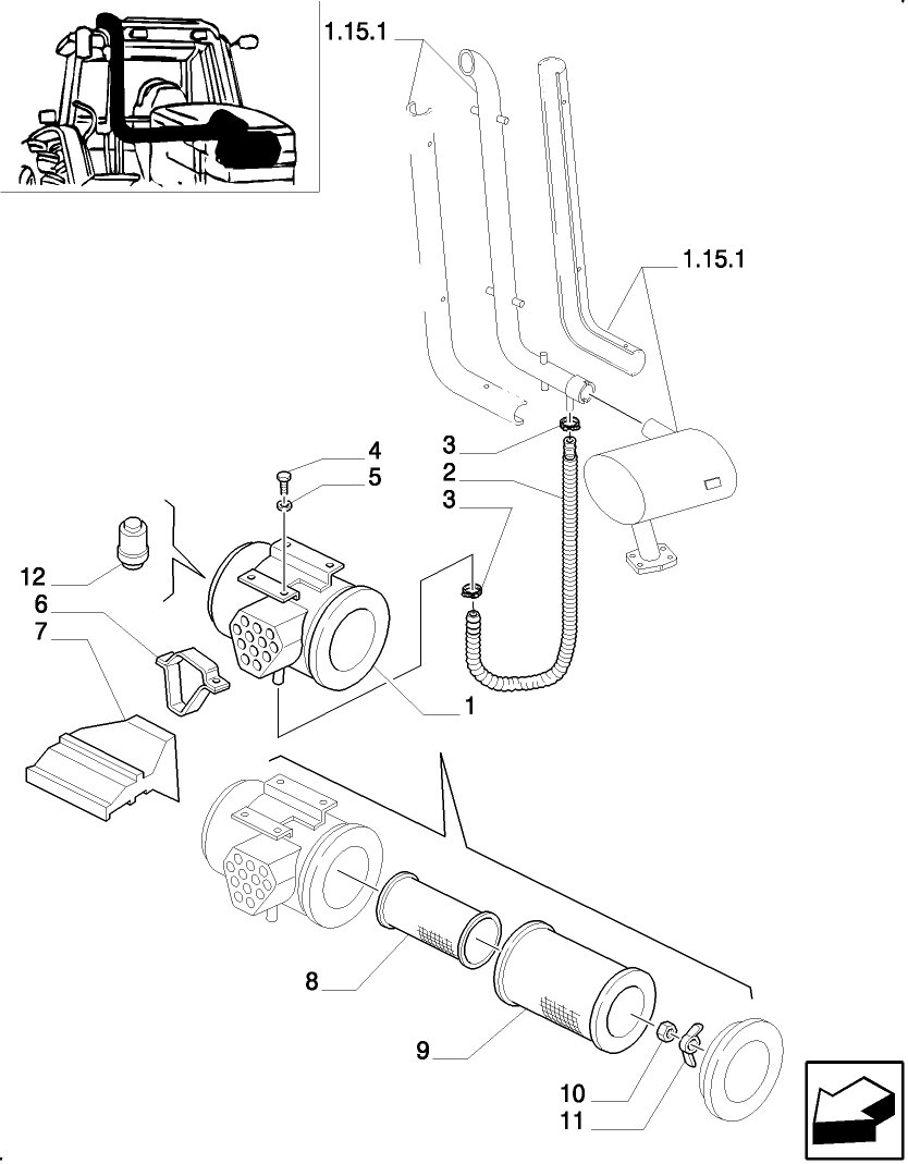 198(02) AIRCLEANER W/PRECLEANER