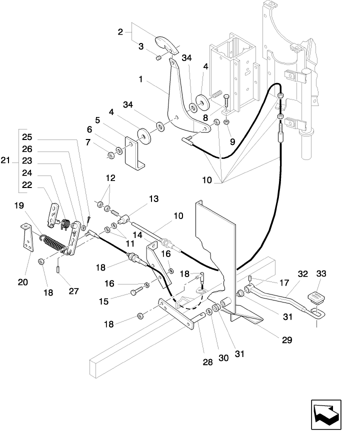 09C01 THROTTLE CABLE & LINKAGE