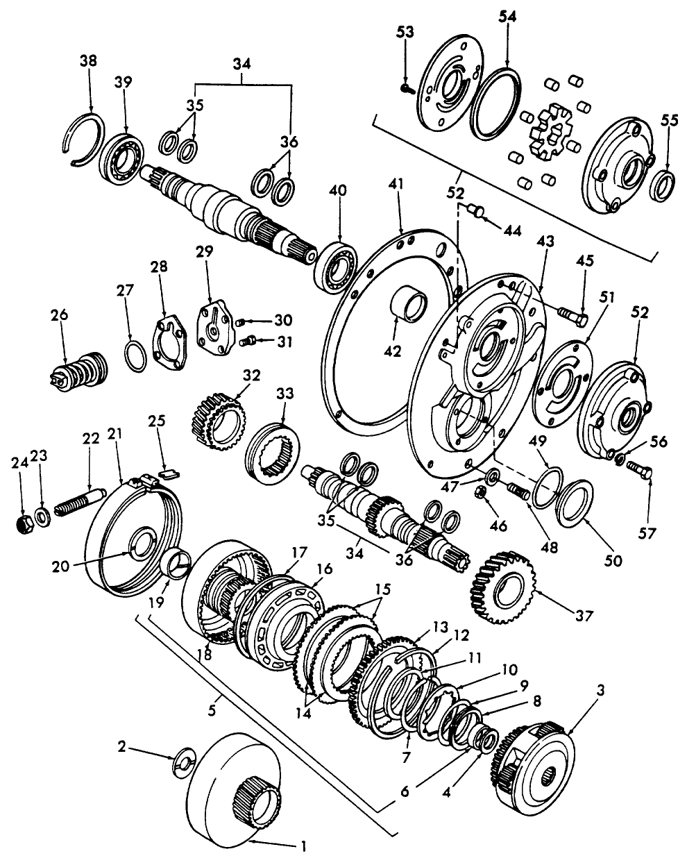 07D02 PUMP, INPUT SHAFT, A CARRIER, NO. 1 BRAKE BAND & DIRECT DRIVE CLUTCH 63/