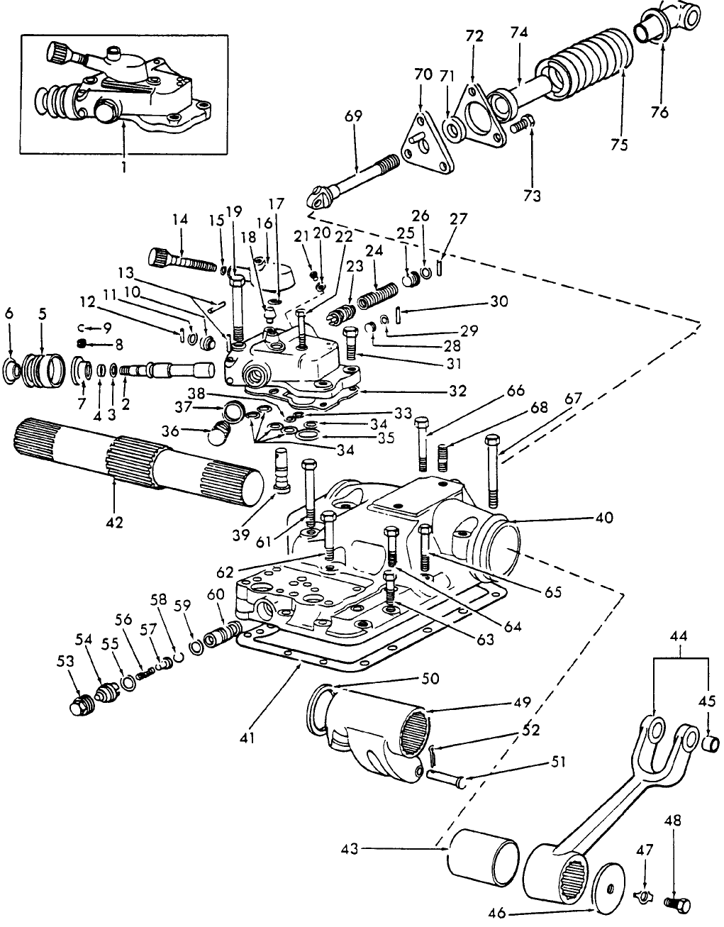 05A01 HYDRAULIC LIFT COVER, SHAFT & RELATED PARTS