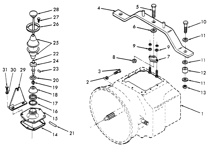 07A05 TRANSMISSION MOUNTING & SHIFT TOWER