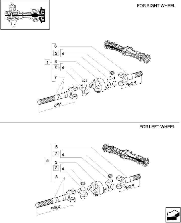 1.40. 0/10A SHAFT ARTICULATED - BREAKDOWN