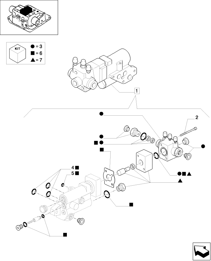 1.82.713/ A TRAILER BRAKE VALVE - BREAKDOWN