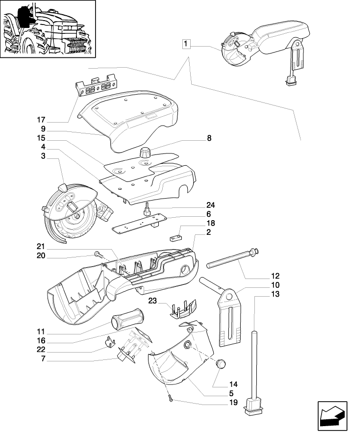 1.97.0/02A CONTROL ELECTRONIC LIFT - BREAKDOWN