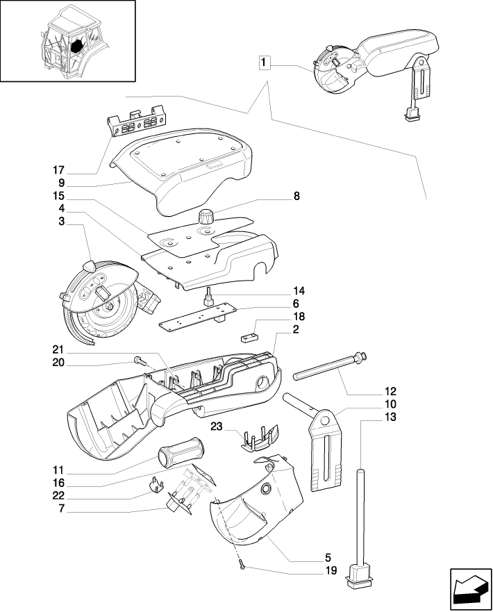 1.97.0/  A CONTROL ELECTRONIC LIFT - BREAKDOWN