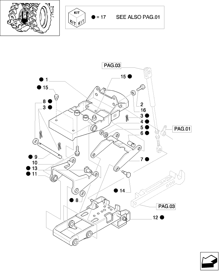 1.89.3/01(02) (VAR. 898) AUTOMATIC PICK - UP HITCH, SWINGBACK