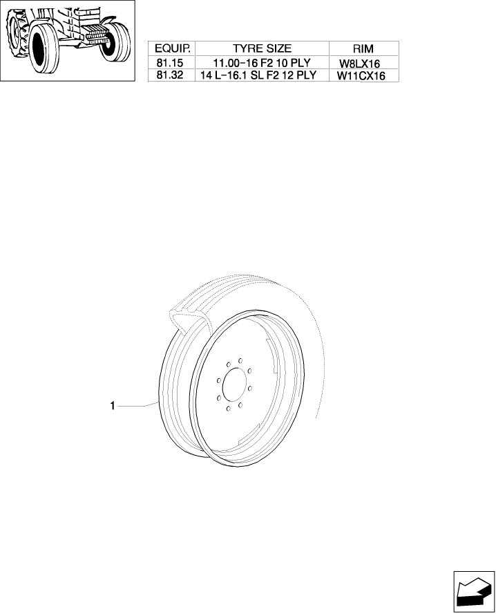 81.00 2WD FRONT WHEELS