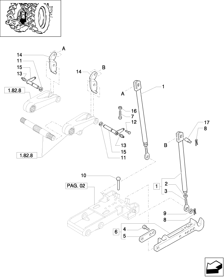 1.89.3/01(03) (VAR. 898) AUTOMATIC PICK - UP HITCH, SWINGBACK