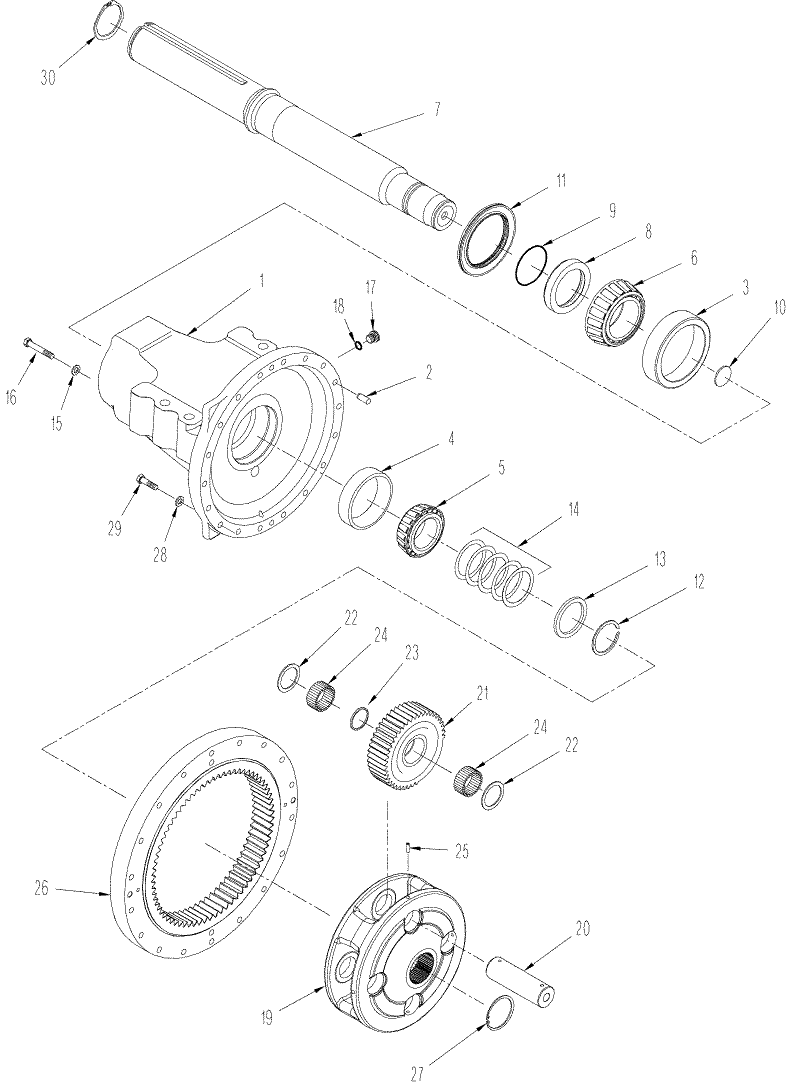 06-61 450 SERIES AXLE ASSY - FINAL DRIVE