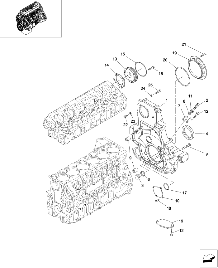 02-25 FLYWHEEL CASE, T9030 / 9040 & T9050