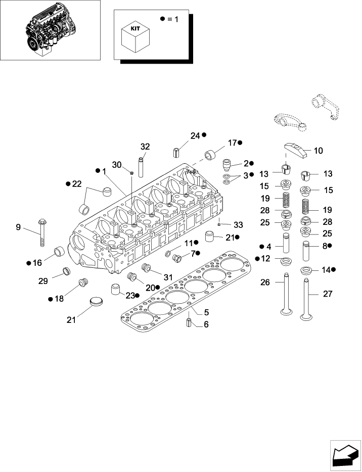 02-31 CYLINDER HEAD & RELATED PARTS, T9030 / 9040 & T9050