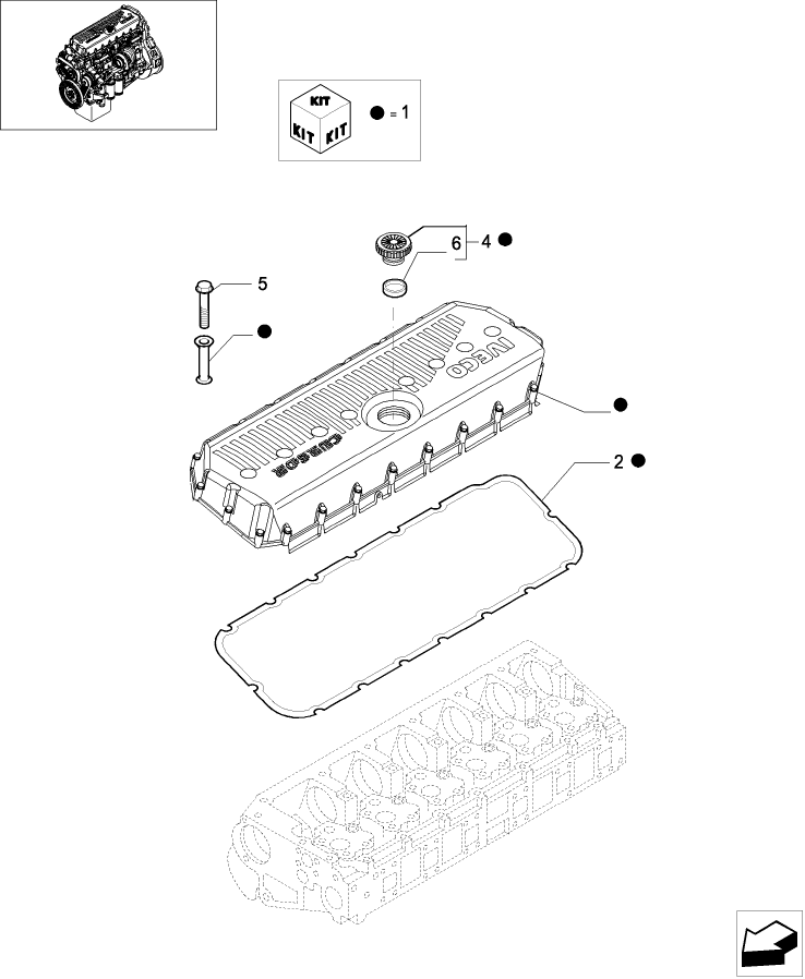 02-32 HEAD COVER,  T9030 / 9040 & T9050