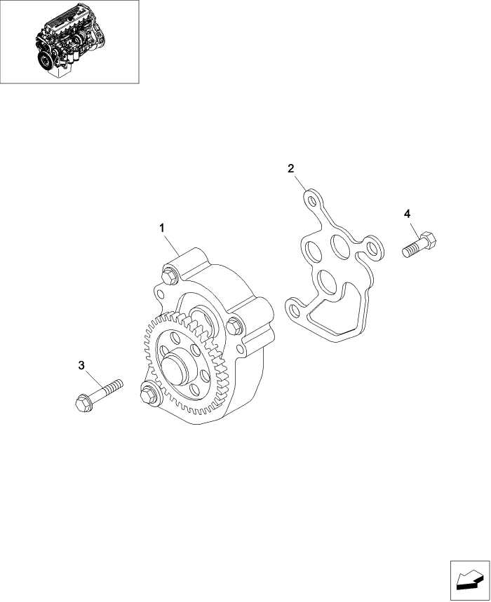 02-55 AUXILIARY PUMP, ENGINE OIL & RELATED PARTS, T9030 / 9040 & T9050