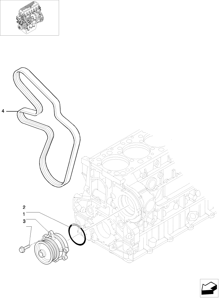 02-60 WATER PUMP & RELATED PARTS,  T9030 / 9040 & T9050