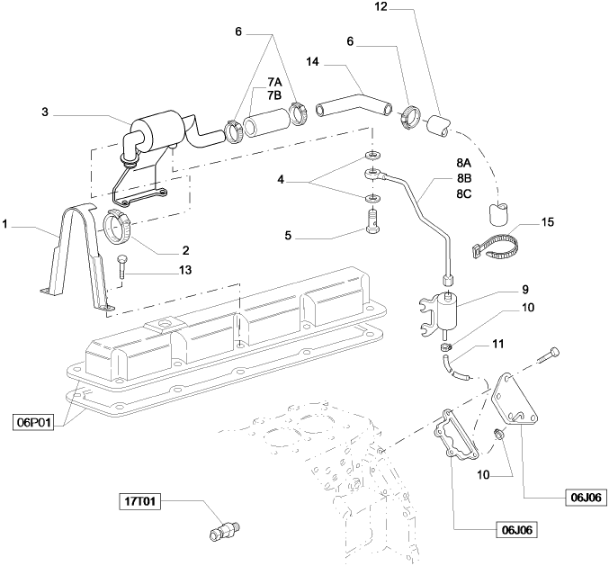 06L05 EMISSIONIZED ENGINE, CRANKCASE BREATHER