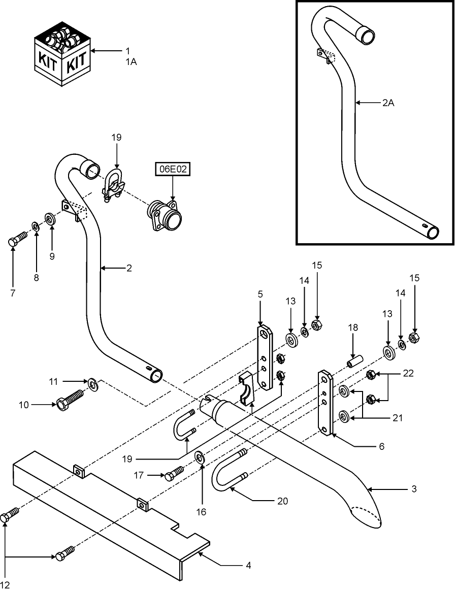 17N01 KIT, HORIZONTAL EXHAUST - 710150215/710150225