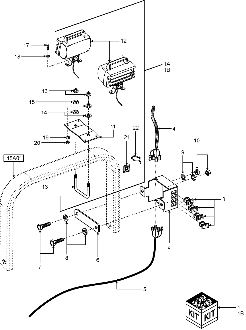 17P01 KIT, WORK LIGHTS & EXPANSION - 718363215/718363315