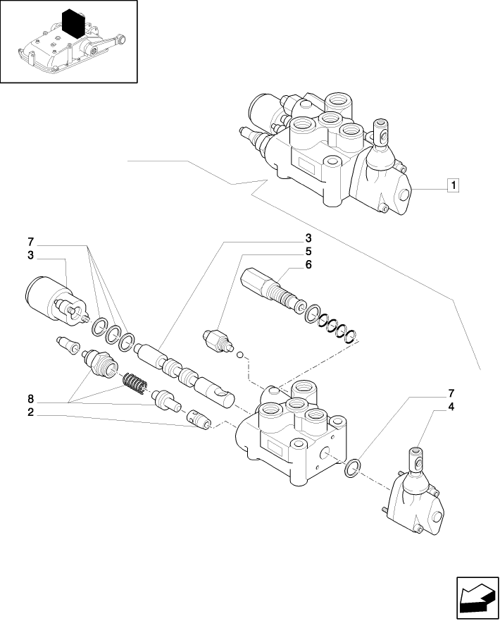 1.82.7/  B 1 CONTROL VALVE (S/D W/KICK OUT) - BREAKDOWN