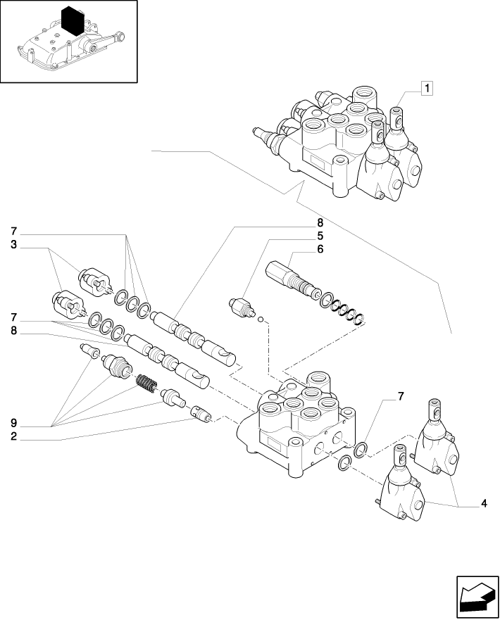 1.82.7/01A 2 CONTROL VALVES (1 S/D + 1 DOUBLE ACTING) - BREAKDOWN