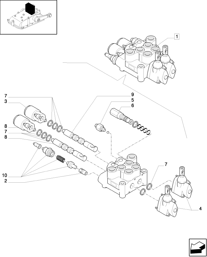 1.82.7/01C 2 CONTROL VALVES (1 S/D W/KICK OUT + 1 DOUBLE ACTING W/FLOAT W/KICK OUT) - BREAKDOWN